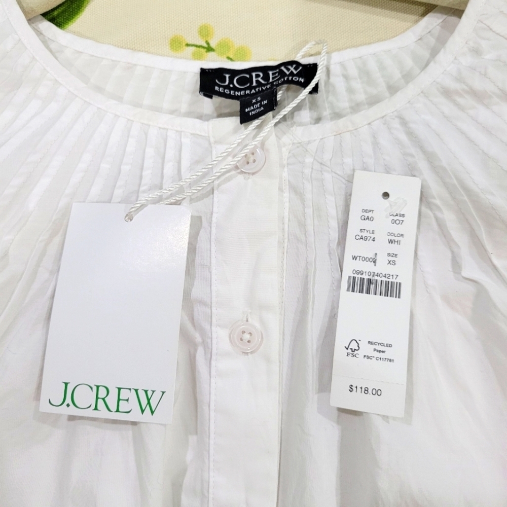 J Crew Jolie top in eyelet cotton poplin CA974 NWT XS - Picture 7 of 8